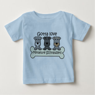Drei Zwergschnauzer Baby T-shirt