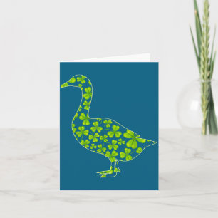 Dreiblatt-Kleeblatt-Gans Irischer St. Patrick's Da Karte