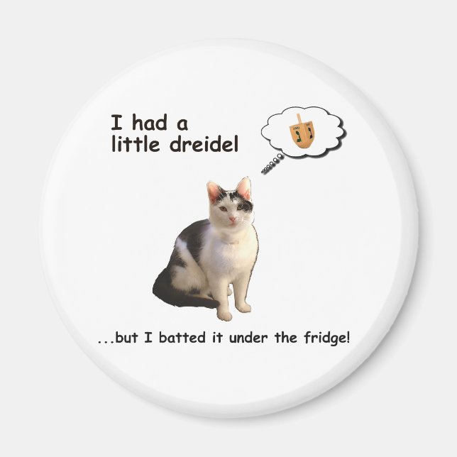 Dreidel Cat Magnet (Vorne)
