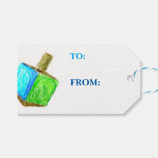 Dreidel-Gift Tag-Horizontal Geschenkanhänger