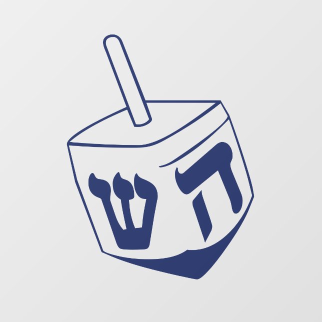 Dreidel Hannukah Fensteraufkleber (Blatt)