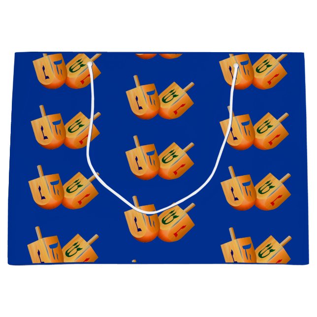 Dreidel Hannukah Holiday Große Geschenktüte (Vorderseite)