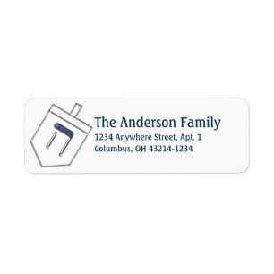 Dreidel Hanukkah Address Labels d10