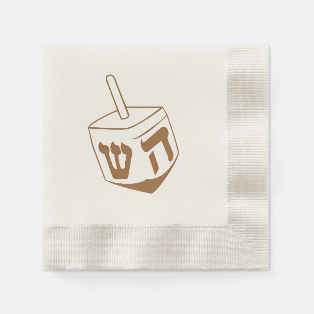 Dreidel ~ Hanukkah Celebration Napkins Serviette (Vorderseite)
