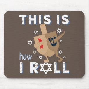 Dreidel Menora Lustiges Hanukkah-Geschenk So mache Mousepad