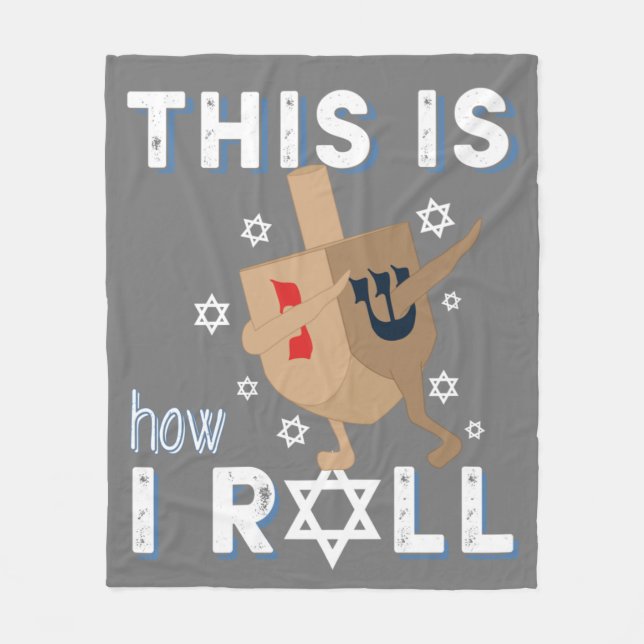 Dreidel Menorah Funny Hanukkah Geschenk so ich Fleecedecke (Vorderseite)