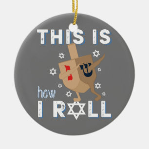 Dreidel Menorah Funny Hanukkah Geschenk so ich Keramik Ornament