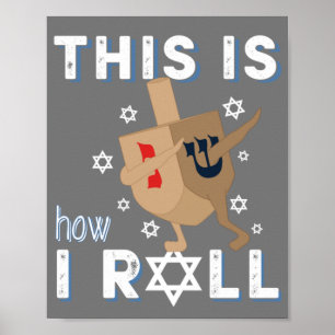 Dreidel Menorah Funny Hanukkah Geschenk so ich Poster
