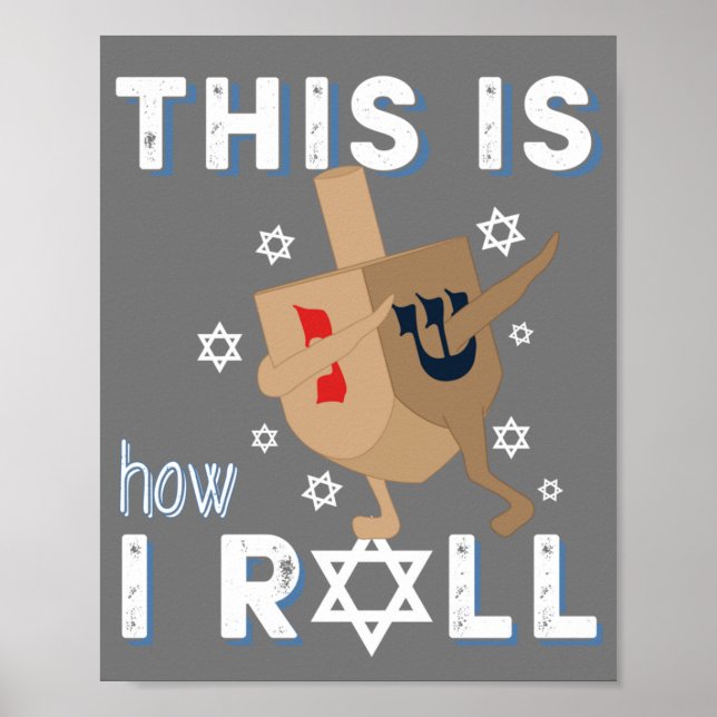 Dreidel Menorah Funny Hanukkah Geschenk so ich Poster (Vorne)