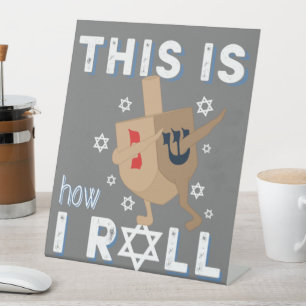Dreidel Menorah Funny Hanukkah Geschenk so ich Sockelschild