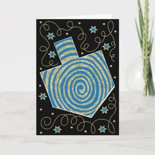 Dreidel Pinwheel Grußkarte w Umschlag Feiertagskarte