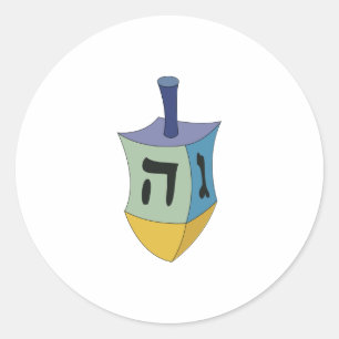 Dreidel Runder Aufkleber