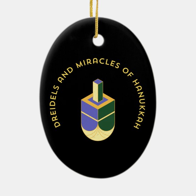 DREIDELS AND MIRACLES OF HANUKKAH KERAMIK ORNAMENT (Hinten)