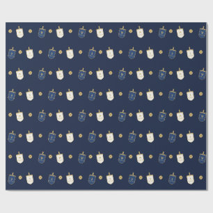 Dreidels & Gelt Hanukkah-Geschenkpapier Geschenkpapier