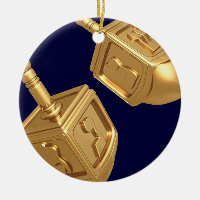 Dreidels Verzierung Keramik Ornament (Vorne)
