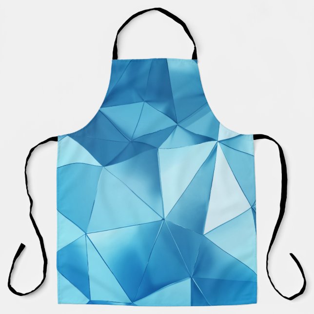 dreidimensionaler geometrischer, metallblauer Hint Schürze (Vorderseite)