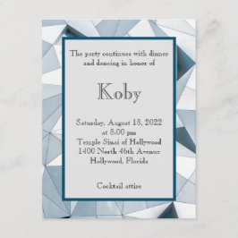 Dreieck-Blues-Abschlusskarte Begleitkarte