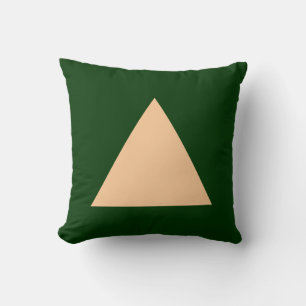 Dreieck Farben - Sand und Dk Green Kissen