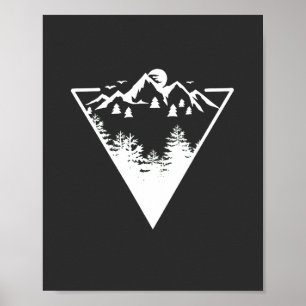 Dreieck frame artwork with wilderness landscape poster