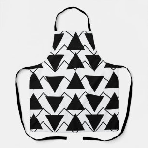 Dreieck geometrisch Schwarz und Weiß  Schürze