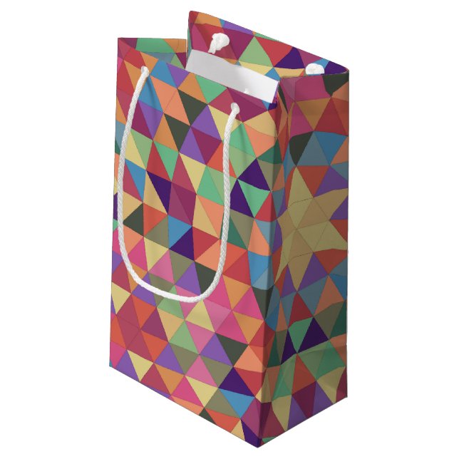 Dreieck-Mandala 1 Kleine Geschenktüte (Rückseite Schrägansicht)
