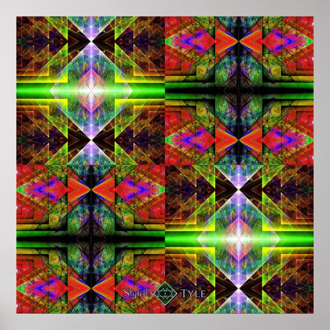 Dreieck-Prisma-Gitter 2 Poster (Vorne)