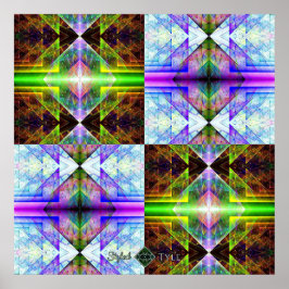 Dreieck-Prisma-Gitter Poster