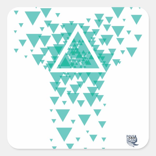 Dreieck Quadratischer Aufkleber (Vorderseite)