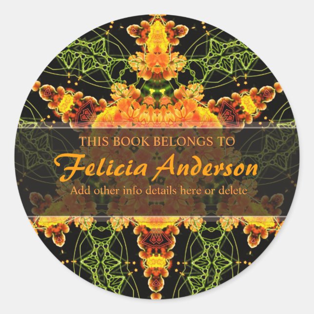 Dreieck-Stern: Runder künstlerischer Runder Aufkleber (Vorderseite)