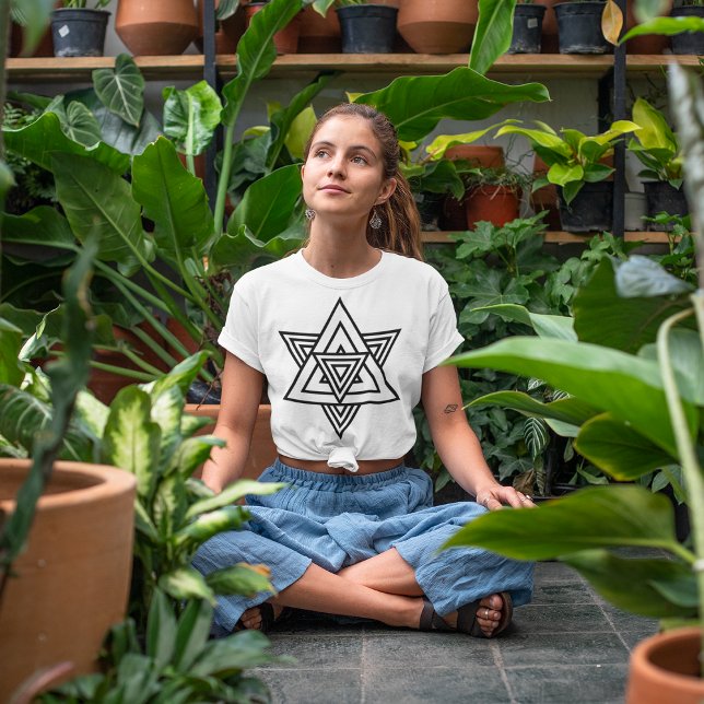 Dreieck Sternlinien T-Shirt (Von Creator hochgeladen)