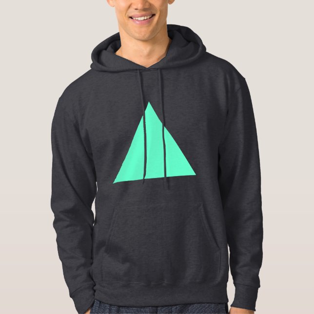 Dreieck - Türkis Hoodie (Vorderseite)