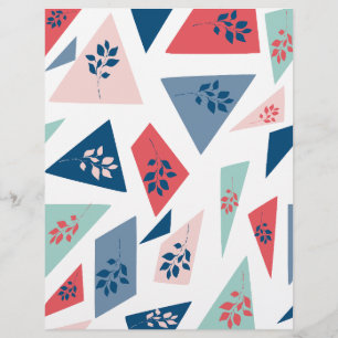 Dreieck- und Blatt-Abstraktes Scrapbook-Papier