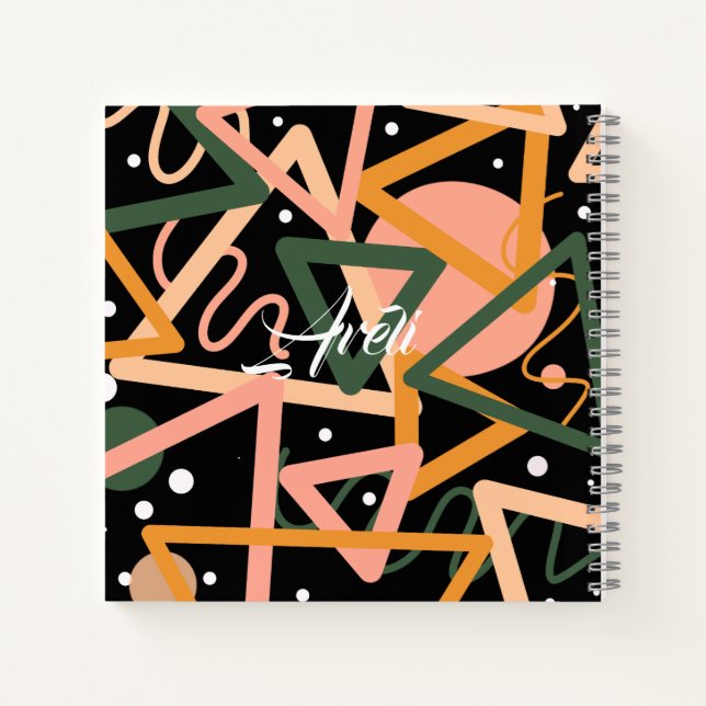 Dreieck und Kreise Notizbuch (Rückseite)