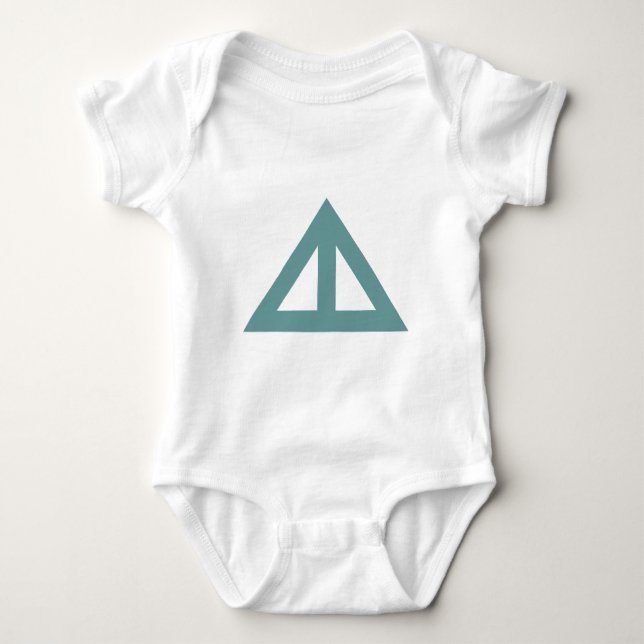 Dreieckbogen Baby Strampler (Vorderseite)