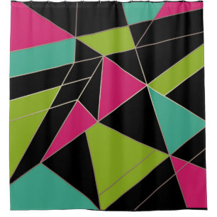 Dreiecke abstrakte geometrische Geometrie Duschvorhang