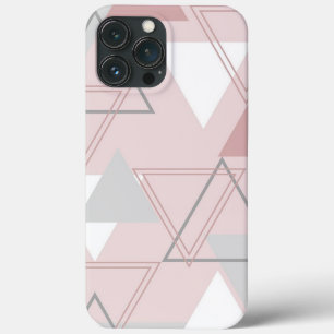 Dreiecke aus Grau, Weiß und Rosa Case-Mate iPhone Hülle