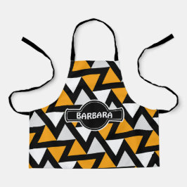 Dreiecke Gelb Schwarz Minimalmuster Schürze