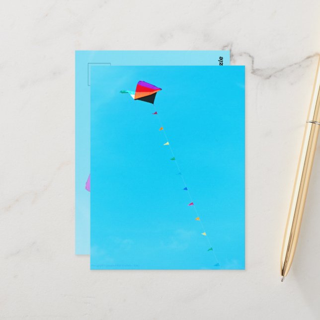 Dreiecke im Himmel Postkarte (Vorderseite/Rückseite Beispiel)