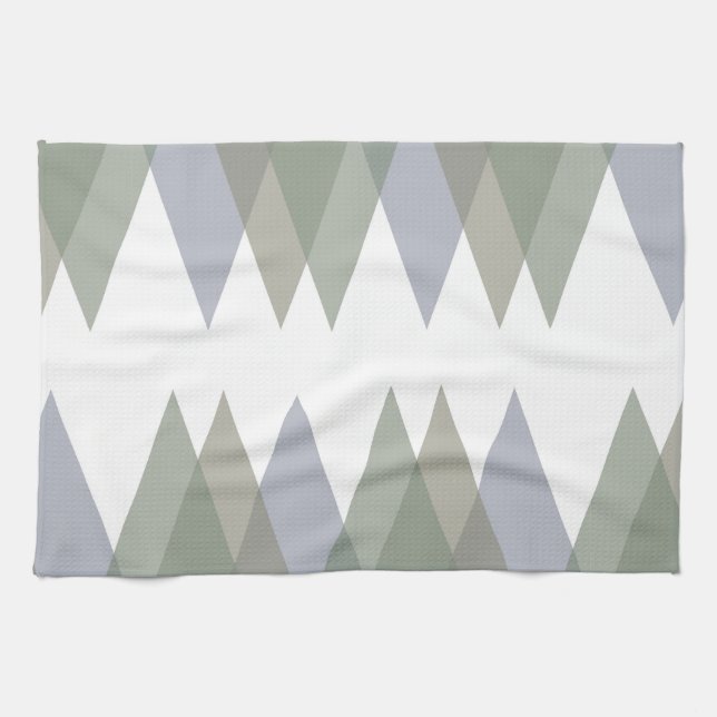 Dreiecke Khaki Geschirrtuch (Horizontal)