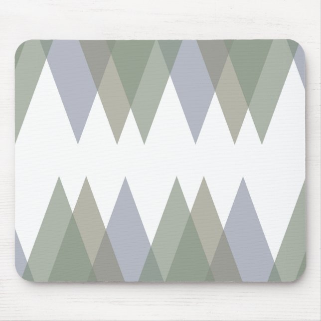 Dreiecke Khaki Mousepad (Vorne)