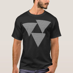 Dreiecke Linien Design T-Shirt