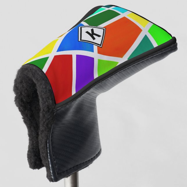 Dreiecke mit den Farben der geometrischen Kunst än Golf Headcover (3/4 Vorderseite)