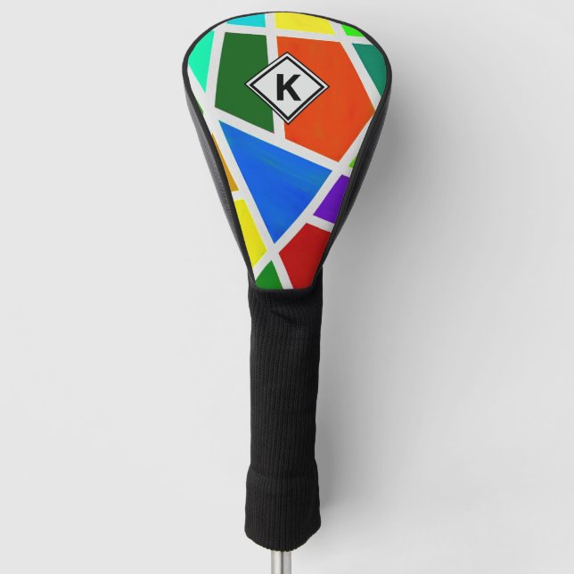 Dreiecke mit den Farben der geometrischen Kunst än Golf Headcover (Vorderseite)
