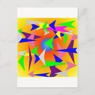 Dreiecke mit gelbem Hintergrund Postkarte