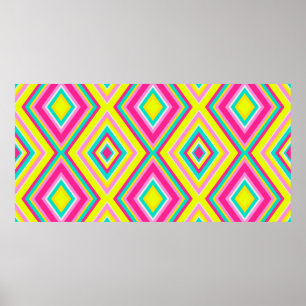 Dreiecke mit nahtlosen geometrischen Formen Poster