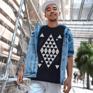 Dreiecke mit weißer Geometrie T-Shirt