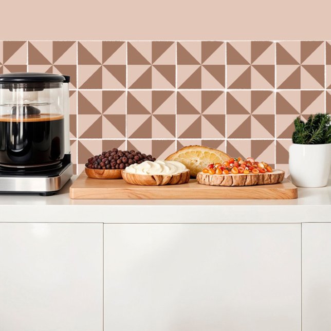 Dreiecke Mocha geometrische Muster Fliese (Von Creator hochgeladen)