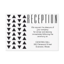 Dreiecke Moderne Hochzeitsempfangskarte