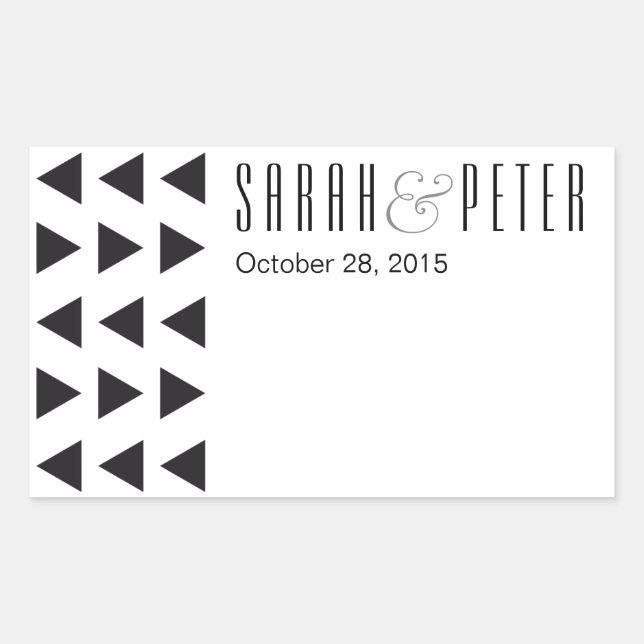 Dreiecke moderne personalisierte Aufkleber (Vorderseite)
