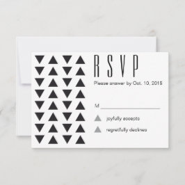 Dreiecke Modernes Hochzeitsszenario RSVP Karte